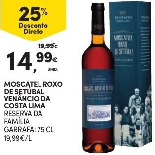 Continente Moscatel de Setúbal Venâncio da Costa Lima 75cl promoção