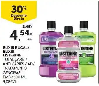 Continente Elixir Bucal/ Elixir Listerine 500ml promoção