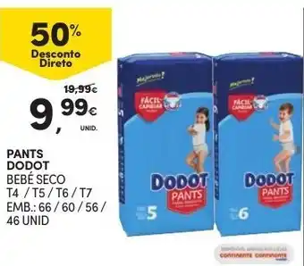 Continente Pants Dodot 46 Unid promoção