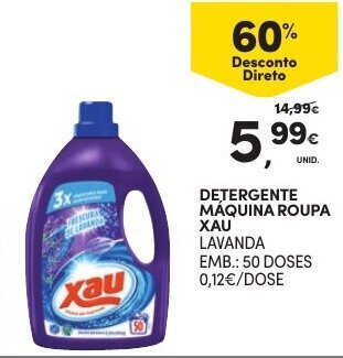 Continente Detergente Máquina Roupa Xau 50 Doses promoção