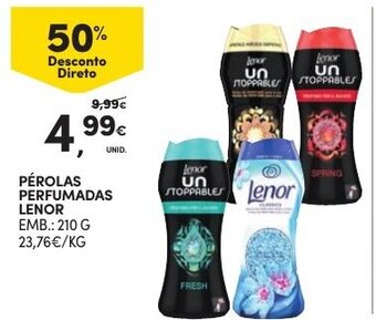 Continente Pérolas Perfume Lenor 210g promoção
