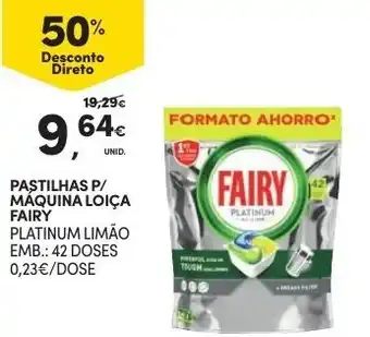 Continente Pastilhas p/Máquina Loiça Fairy 42 Doses promoção