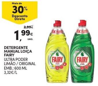 Continente Detergente Manual Loiça Fairy 600ml promoção