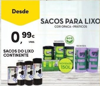 Continente Sacos do Lixo Continente promoção