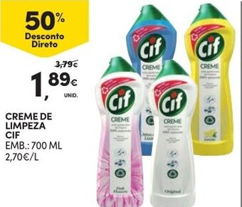 Continente Creme de Limpeza CIF 700ml promoção