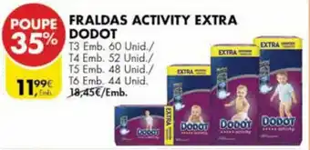 Pingo Doce Fraldas Activity Extra Dodot T3 60 unid promoção