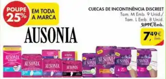 Pingo Doce Cuecas de Incontinéncia Discreet M-9 unid/L-8 unid promoção