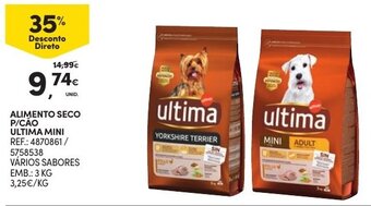 Continente Alimento Seco P/ Cão Ultima Mini 3kg promoção