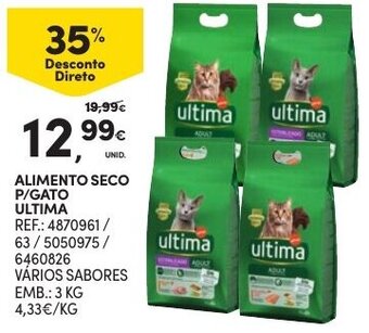 Continente Alimento Seco P/Gato Ultima 3kg promoção