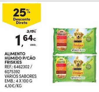 Continente Alimento Húmedo P/Cão Friskies 4x100g promoção