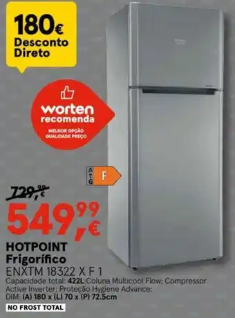 Worten Hotpoint Frigorífico promoção