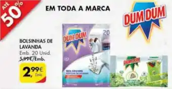 Pingo Doce Em Todo a Marca Bolsinhas de Lavanda Dum Dum 20 unid promoção