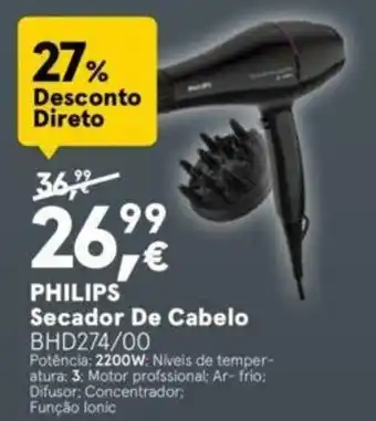 Worten Philips Secador de Cobelo promoção
