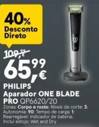 Worten Philips Aparador One Blade Pro promoção