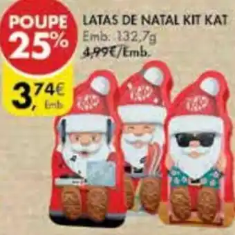 Pingo Doce Latas de Natal Kit Kat 132,7g promoção