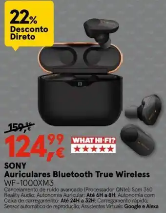 Worten Sony Auriculares Bluetooth True Wireless promoção