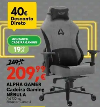 Worten Alpha Gamer Cadeira Gaming Nébula 130kg promoção