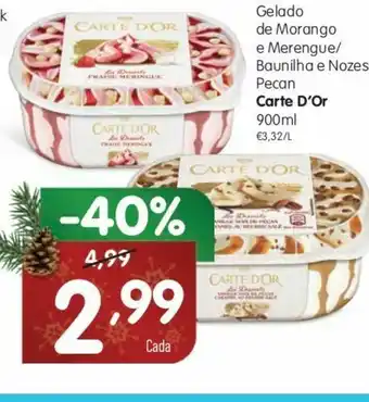 Gelado de morango carte d'or