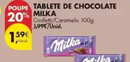 Pingo Doce Milka - tablete de chocolate promoção
