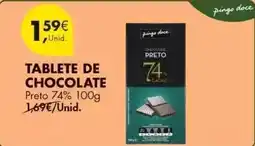 Pingo Doce Pingo doce - tablete de chocolate promoção