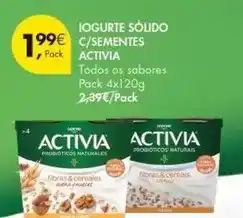 Pingo Doce Activia - iogurte sólido c/sementes promoção