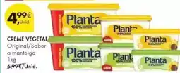 Pingo Doce Planta - creme vegetal promoção