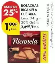 Pingo Doce Cuétara - bolachas ricanela promoção