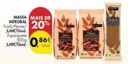 Pingo Doce Eroski - massa integral promoção