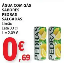 E.Leclerc Água com gás sabores pedras salgadas promoção