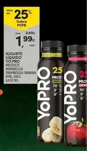 Continente Yopro - iogurte liquido yo pro promoção