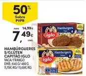 Continente Iglo - hamburgueres s/gluten capitao promoção