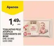 Continente Toalhitas pele atopica continente do bebe promoção