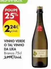 Pingo Doce Vinho verde - o tal vinho da lixa promoção