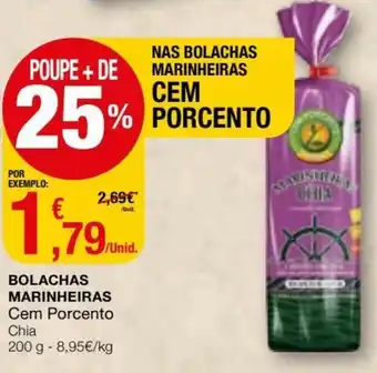 Intermarché Bolachas Marinheiras Cem Porcento 200g promoção
