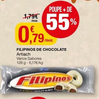 Intermarché Filipinos de Chocolate Artiach 128g promoção