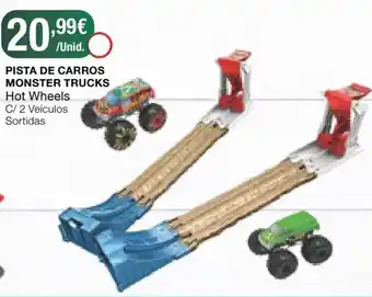 Intermarché Pista de Carros Monster Trucks Hot Wheels promoção