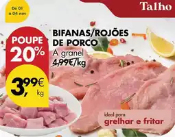 Pingo Doce A+ - bifanas/rojoes de porco promoção