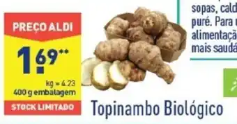 ALDI Topinambo Biológico promoção