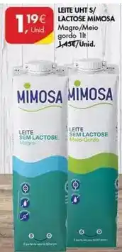 Pingo Doce Mimosa - leite uht s/ lactose promoção