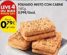 Folhado misto com carne