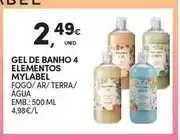 Continente Mylabel - gel de banho 4 elementos promoção