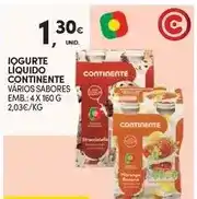 Continente Continente - iogurte liquido promoção