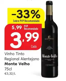 Minipreço Vinho Tinto Regional Alentejano Monte Velho promoção