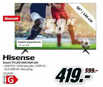 MediaMarkt Hisense Smart TV UHD 58A7100 promoção