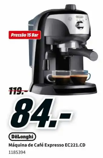 MediaMarkt DeLonghi Máquina de Café Expresso EC221.CD promoção