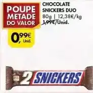 Pingo Doce Snickers - chocolate promoção