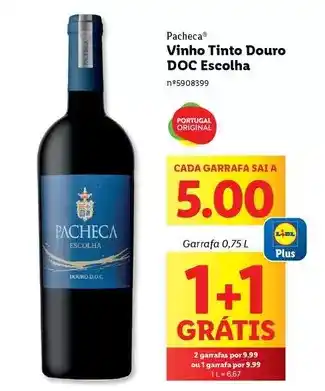 Lidl Pacheca - vinho tinto douro doc escolha promoção