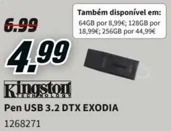 MediaMarkt Kingston Pen USB 3.2 DTX Exodia promoção