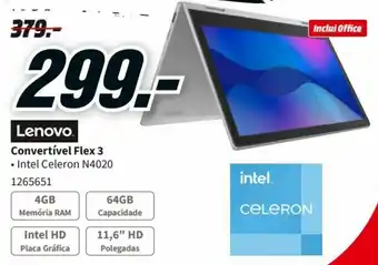 MediaMarkt Lenovo Convertível Flex 3 promoção