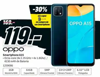 MediaMarkt Oppo Smartphone A15 promoção